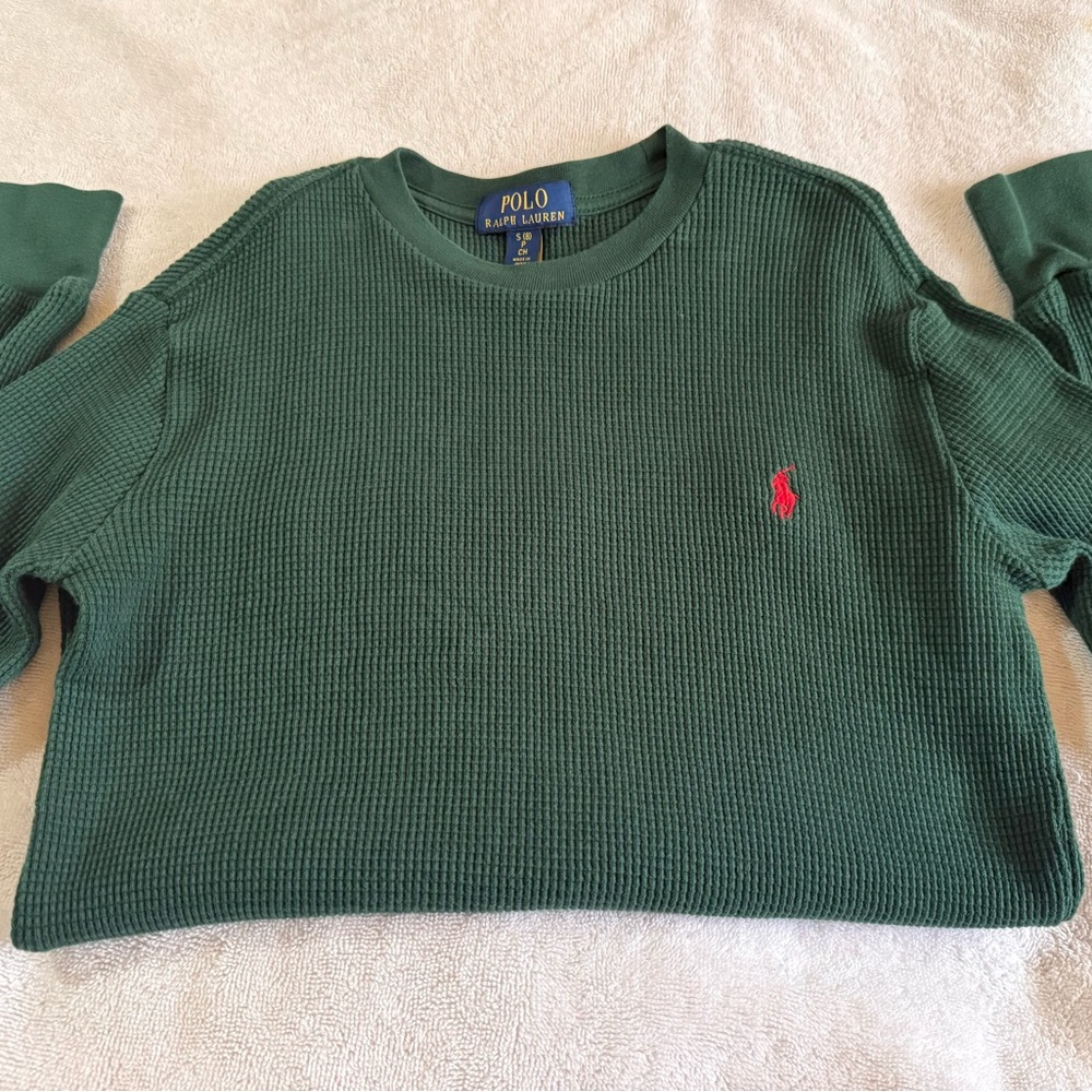 Polo by Ralph Lauren Green Long Sleeve Kids Tee